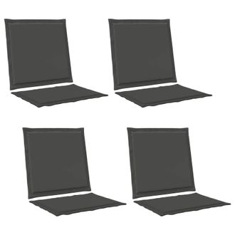 vidaXL Cojines De Asiento Y Respaldo 4 Pcs Gris Antracita Vidaxl
