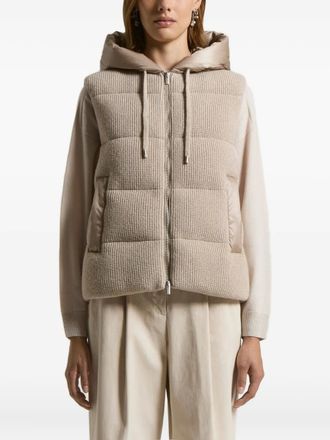 PESERICO Gilet imbottito con cappuccio - Toni neutri