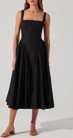 ASTR the Label Vinya Cotton Dress in Black at Nordstrom Rack, Size X-Small