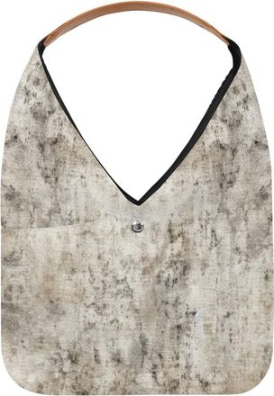 Generic White Vintage Mottled Texture Reusable Lightweight Grocery Bags - Foldable Into Compact Pouch, Washable & Sturdy, Multipurpose for Shopping and Travel