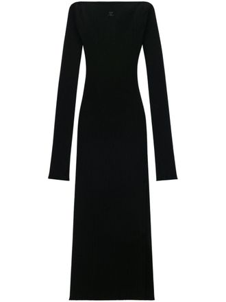 Courrèges off-shoulder jersey dress - Black