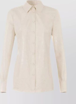 Elisabetta Franchi textured long sleeve collared shirts collection