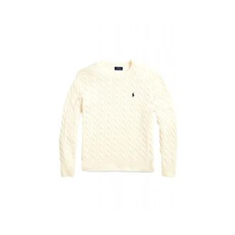 Ralph Lauren Truien & Vesten, Heren, Beige, L, Wol, Wollen Kabeltrui met Kasjmier