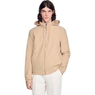 Sandro Hooded zip-up jacket at Nordstrom, Size X-Large