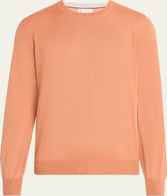 Brunello Cucinelli Mens Cashmere Knit Crewneck Sweater