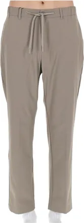 Herno Relaxed Fit Dove Trousers with Elastic Waist and Drawstring