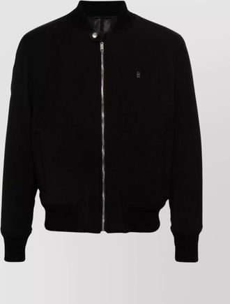 Givenchy wool logo print stand collar zip jacket