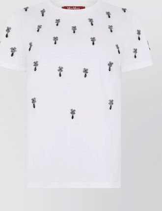 Max Mara cotton jewel-embellished crew-neck t-shirt