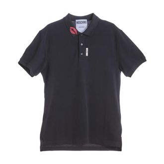 Moschino Kiss Polo - male - Moschino - Polo Shirts - Black - L - Tops