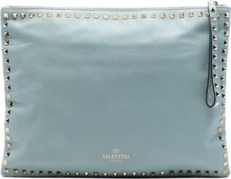 Valentino Pre-owned Valentino Large Leather Rockstud Clutch BFD146BOL3