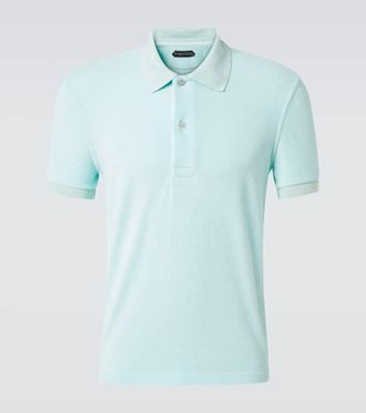 Tom Ford Cotton-blend terry polo shirt