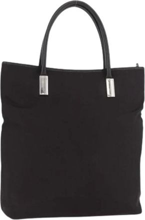 Gucci Pre-owned Tote Bags, female, Black, Size: ONE SIZE Pre-owned Vintage Canvas Tote Bag