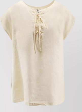 Aspesi cap sleeves top lightweight fabric style