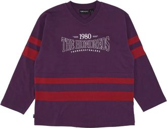 The Hundreds Lichtgewicht Hockey Trainingspak Sweatshirt - Heren - Longsleeves - Paars - L - Katoen - Tops