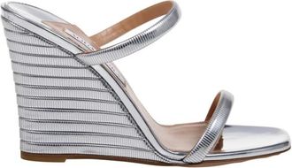 Aquazzura Dames, Schoenen, Grijs, Maat: 39 EU Leer