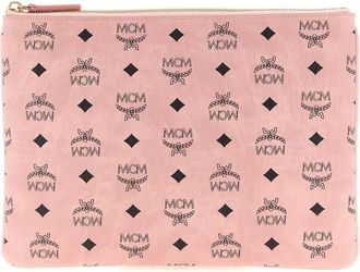 MCM Pink Logo Medium Crossbody Bag