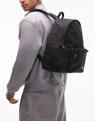 Tommy Jeans Zaino giornaliero nero con logo a bandiera