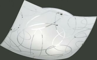 Trio Lighting Ceiling Lamp Spirelli Square Glass Decor Circles 40x40cm 604400201