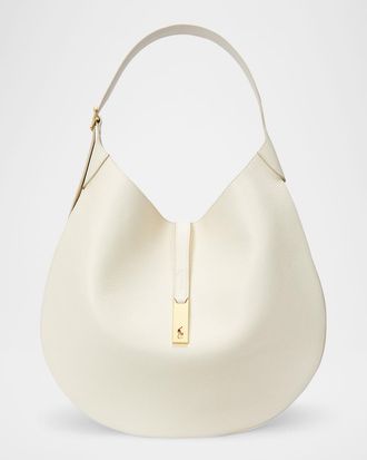 Polo Ralph Lauren Polo ID Medium Leather Shoulder Bag