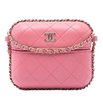 Chanel Pre-owned Vanity Case - Dames - Pre-owned - Roze - Maat: ONE Size Leer