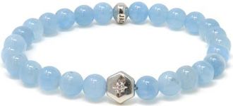 Anzie Jac + Jo Soul Aquamarine Beaded Stretch Bracelet in Blue at Nordstrom, Size One Size Oz
