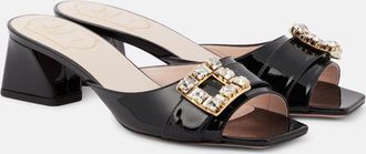 Roger Vivier Bikiviv embellished patent leather mules