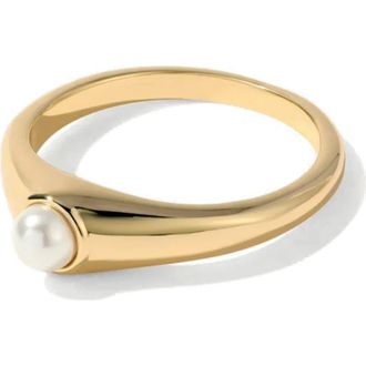 Miranda Frye Greta Natural Pearl Ring in Gold/pearl at Nordstrom, Size 7