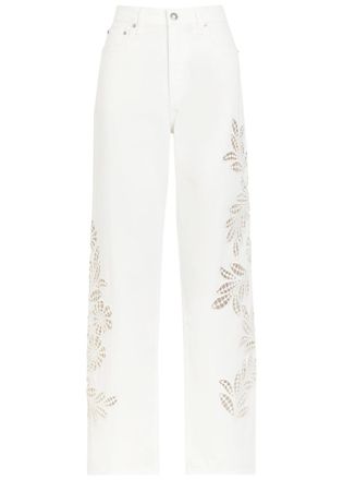 Rag & Bone Rag & Bone Shea Embroidered Straight-leg Jeans - White - 27 (W27 / UK8-10 / S)