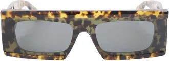 Alaia Brown Havana Rectangular Sunglasses