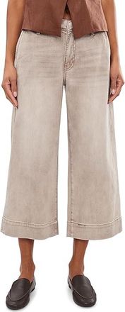 Liverpool L.A. Petite Mid-rise Weekender Crop Wide Leg Jean 24 Inseam Womens Jeans Antique Khaki : 16P 24, Cotton/Denim/Elastane