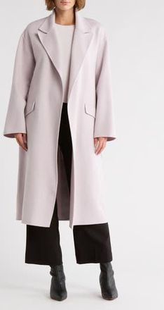 Theory Wool Blend Robe Coat in Lilac Marble at Nordstrom Rack, Size X-Large