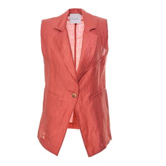 Souvenir Vests, female, Pink, Size: S Single-breasted Vest