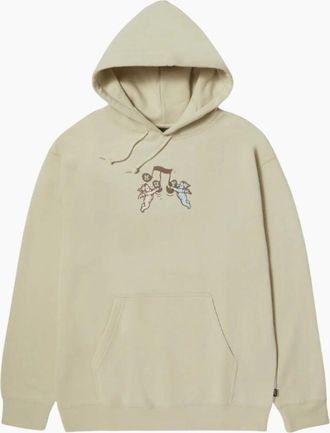 HUF Mens HUF Stone Song Pullover Hoodie - Cream - Size: 36