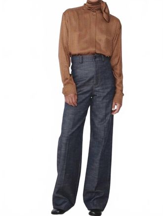 Mant&ugrave; Polka Dot Blouse With Tie In Brown
