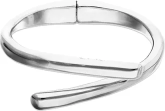 UNOde50 Sterling Silver-Plated Bracelet in the Shape of Crossed Tubes at Nordstrom, Size Medium