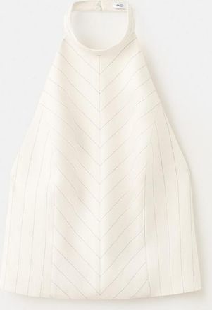 Mango Top lyocell schiena scoperta grezzo - Donna - XS - MANGO