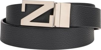 Ermenegildo Zegna Omkeerbare leren riem - Heren - Riemen - Zwart - 110 CM - Accessoires