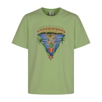 Casablanca T-Shirts, male, Green, Size: M Innocence Triangle Classic T-Shirt