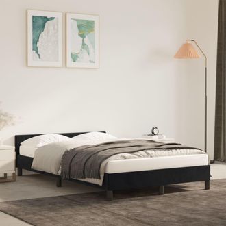 vidaXL Estructura De Cama Sin Colch&oacute;n Terciopelo Negro 120x190 Cm Vidaxl