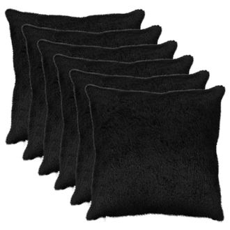 vidaXL Funda De Almohada 6 Uds. Heerlen Negro 55 X 55 Cm Vidaxl