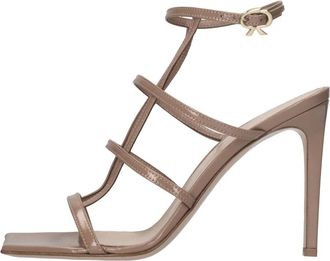 Gianvito Rossi Sandalen met hoge hak - Dames - Sandalen met hakken - Roze - 38 EU - Leer - Schoenen