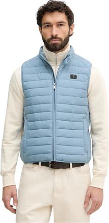 Trussardi Crinkle Nylon Gilet - Heren - Bodywarmers - Blauw - 2XL - Nylon - Jassen