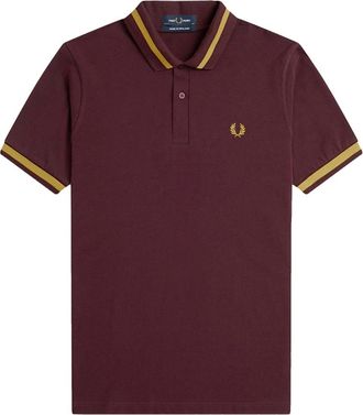 Fred Perry Polo met enkele streepafwerking - Heren - Polos - Rood - XS - Katoen - Tops