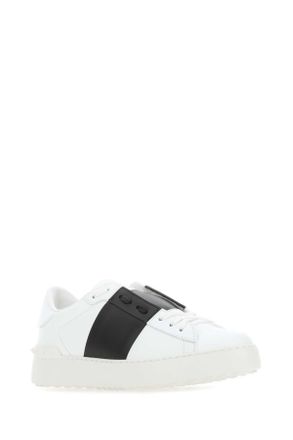 Valentino Garavani Leather Open Sneaker - White