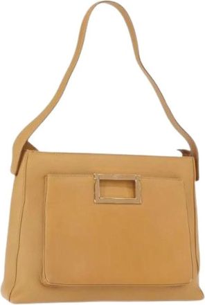 Ferragamo Pre-owned Shoulder Bags, female, Beige, Size: ONE SIZE Pre-owned Shoulder Bag