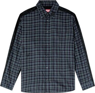 Diesel S-SIMPLY-CHECK shirt - men - Cotton - 50 - Blue