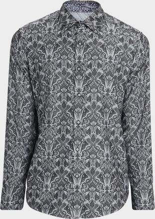 Robert Graham Mens Highland Damask Button-Down Shirt