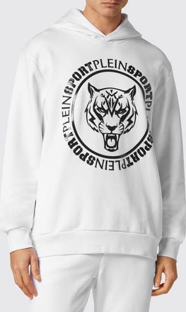 Plein Sport Felpa con cappuccio in cotone con stampa grafica
