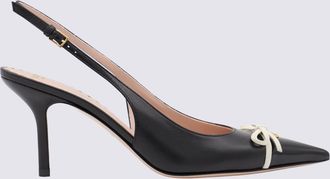 Valentino Garavani Black Leather Pumps