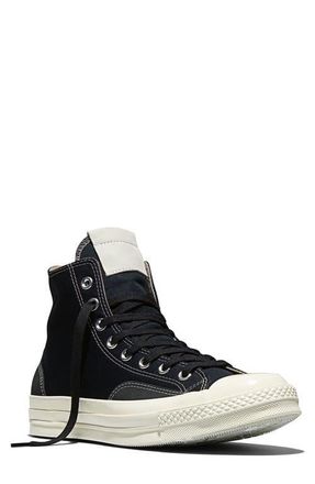 Converse Chuck 70 Canvas & Suede High Top Sneaker in Total Eclipse/Egret/Grey at Nordstrom, Size 11.5